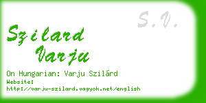 szilard varju business card