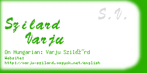 szilard varju business card